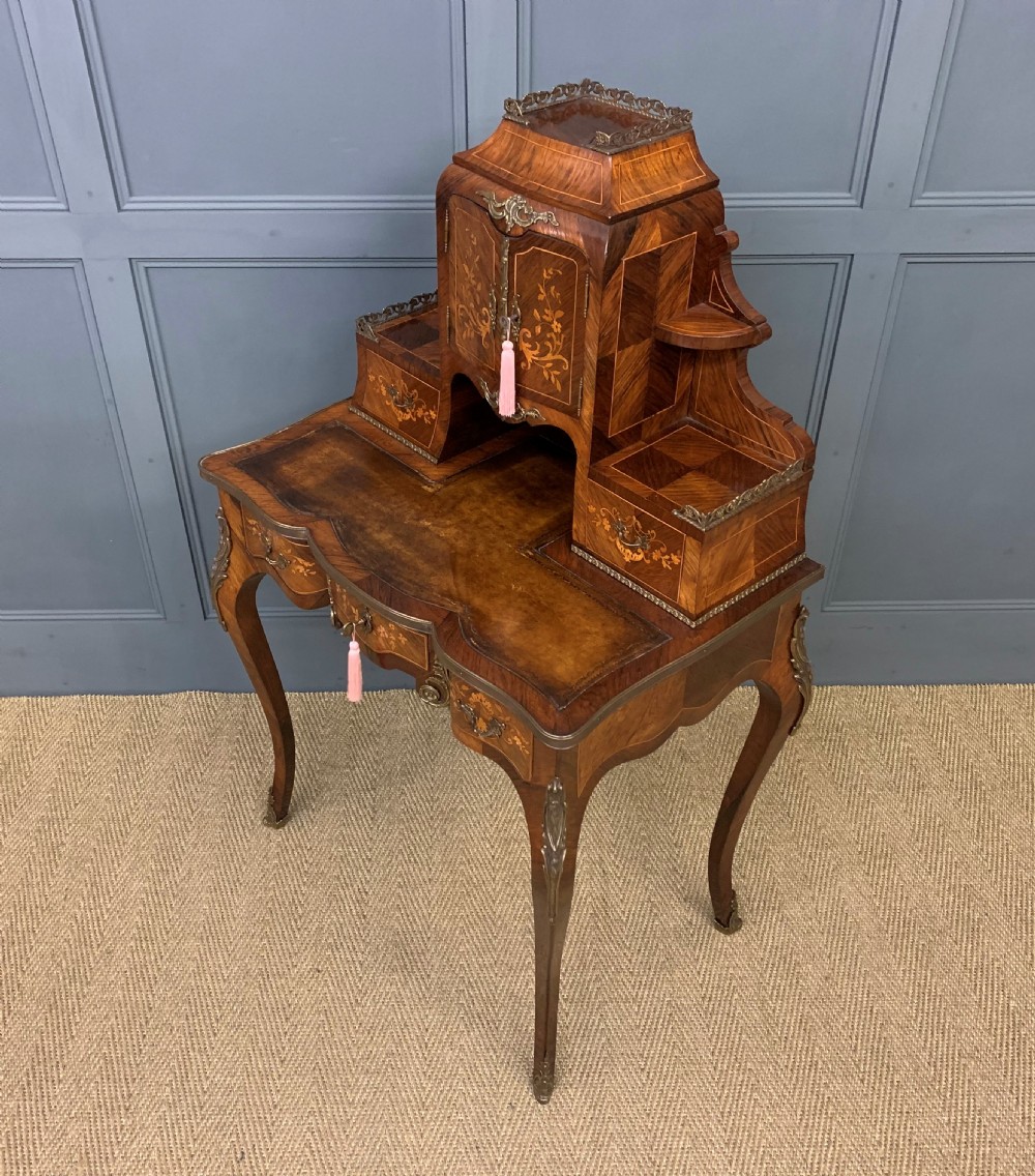 Late 19th Century Inlaid Kingwood Bonheur Du Jour View XVI