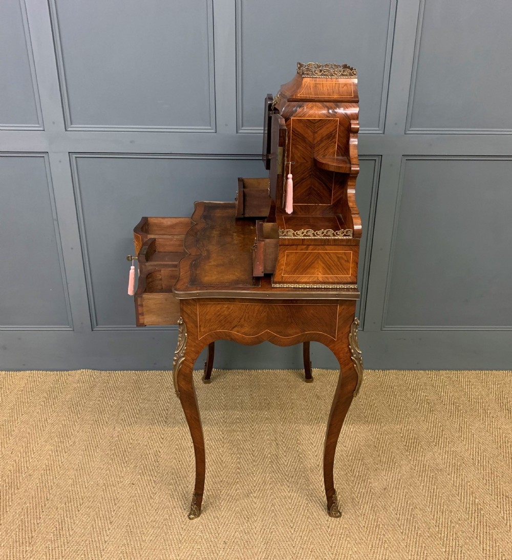 Late 19th Century Inlaid Kingwood Bonheur Du Jour View XVII