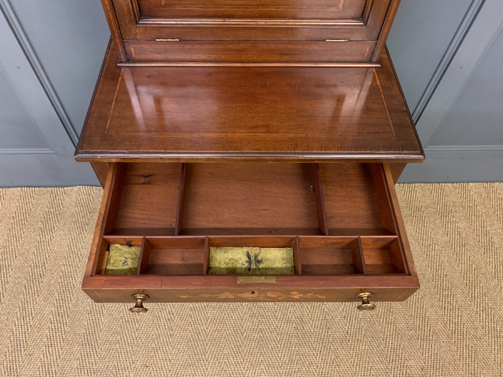 Edwardian Inlaid Mahogany Bonheur Du Jour View III