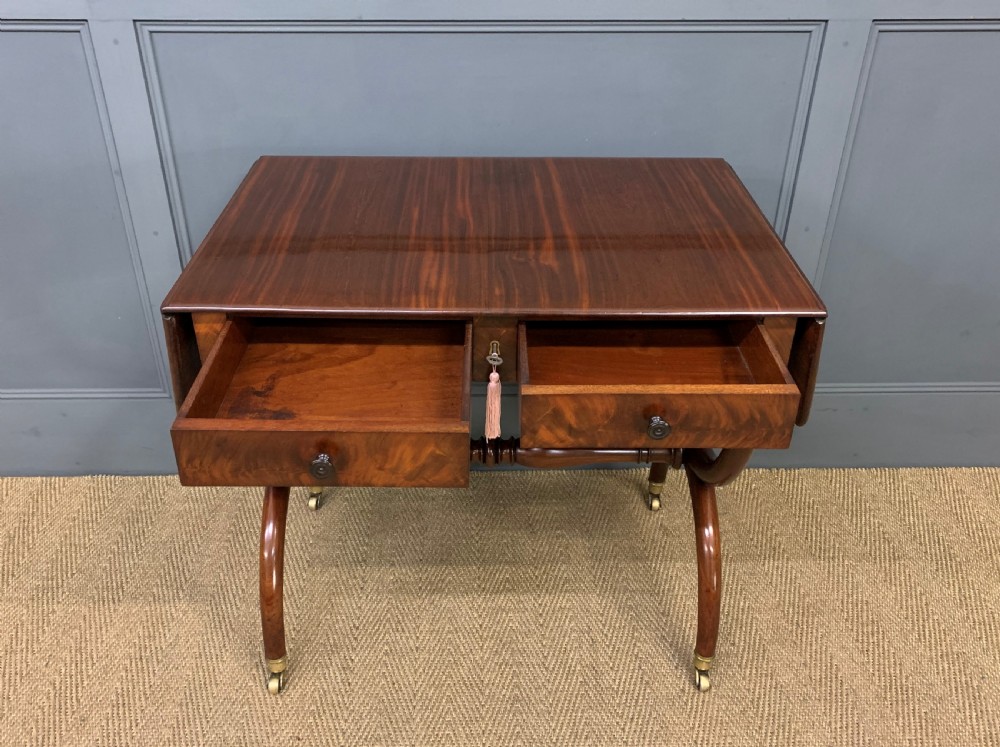 19th Century Mahogany Sofa Table View X