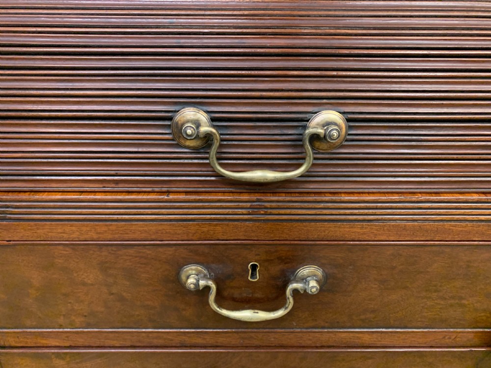 Georgian Mahogany Double Sided Tambour Roll Top Desk View IX