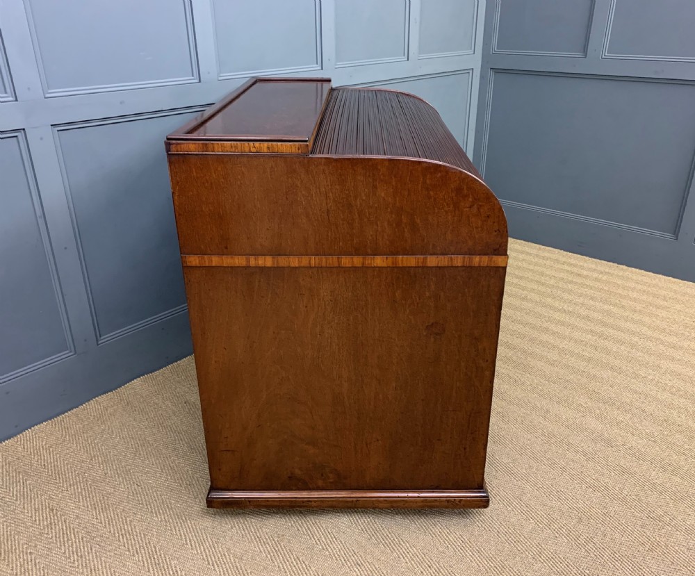 Georgian Mahogany Double Sided Tambour Roll Top Desk View XX