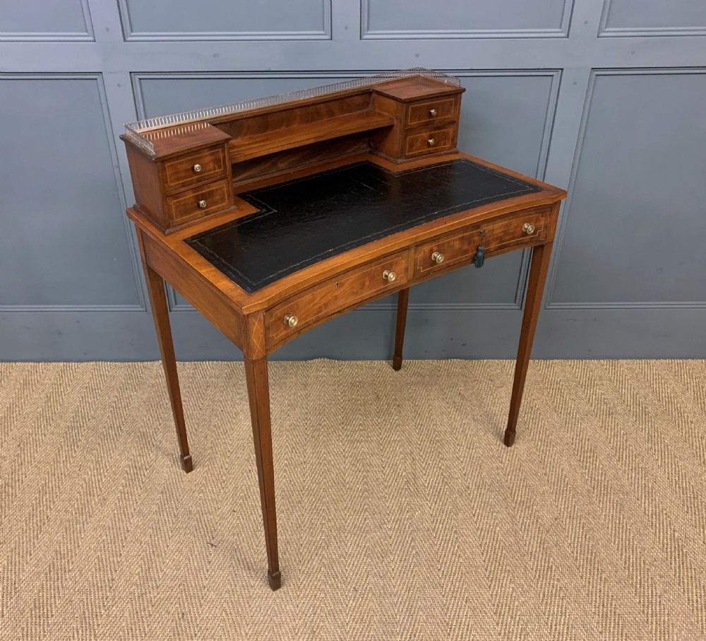 Edwardian Inlaid Mahogany Writing Desk