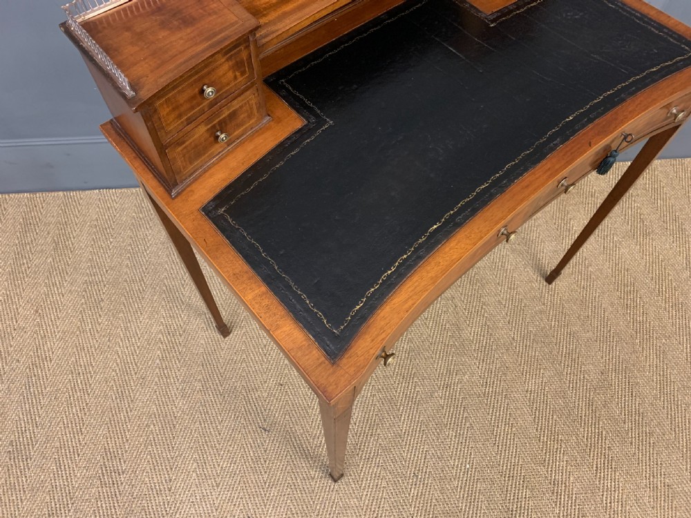Edwardian Inlaid Mahogany Writing Desk View II