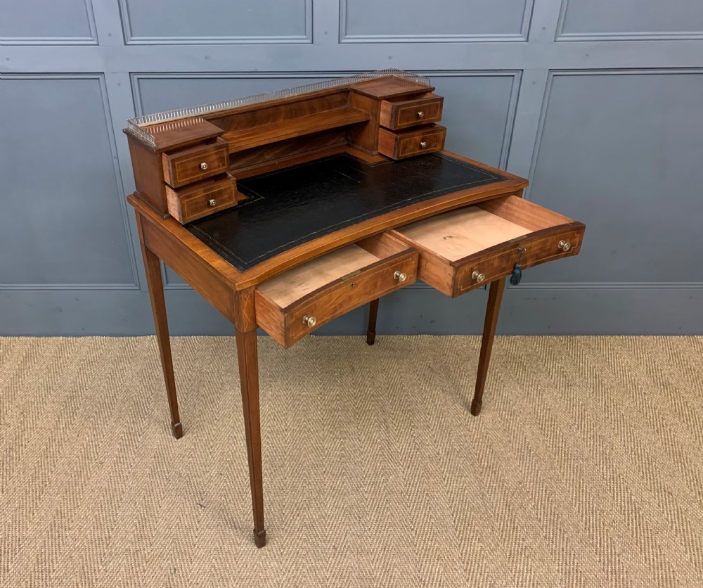 Edwardian Inlaid Mahogany Writing Desk View VI