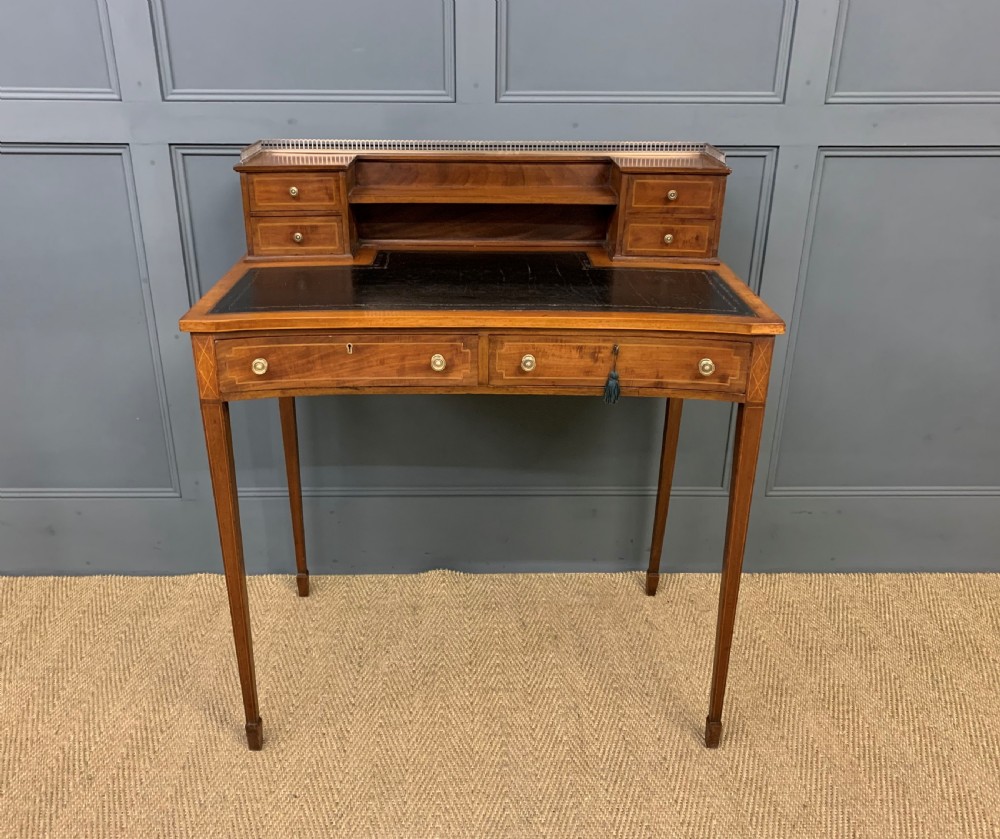 Edwardian Inlaid Mahogany Writing Desk View VIII