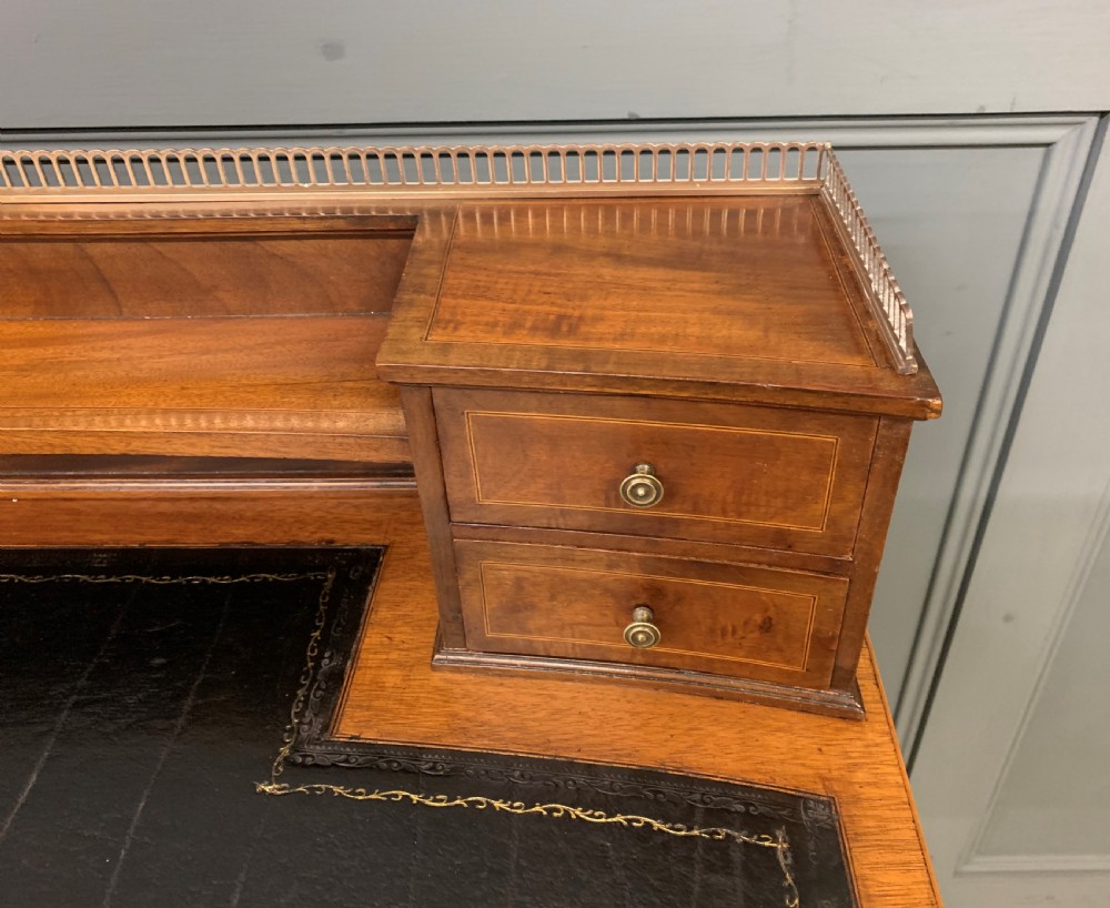 Edwardian Inlaid Mahogany Writing Desk View XI