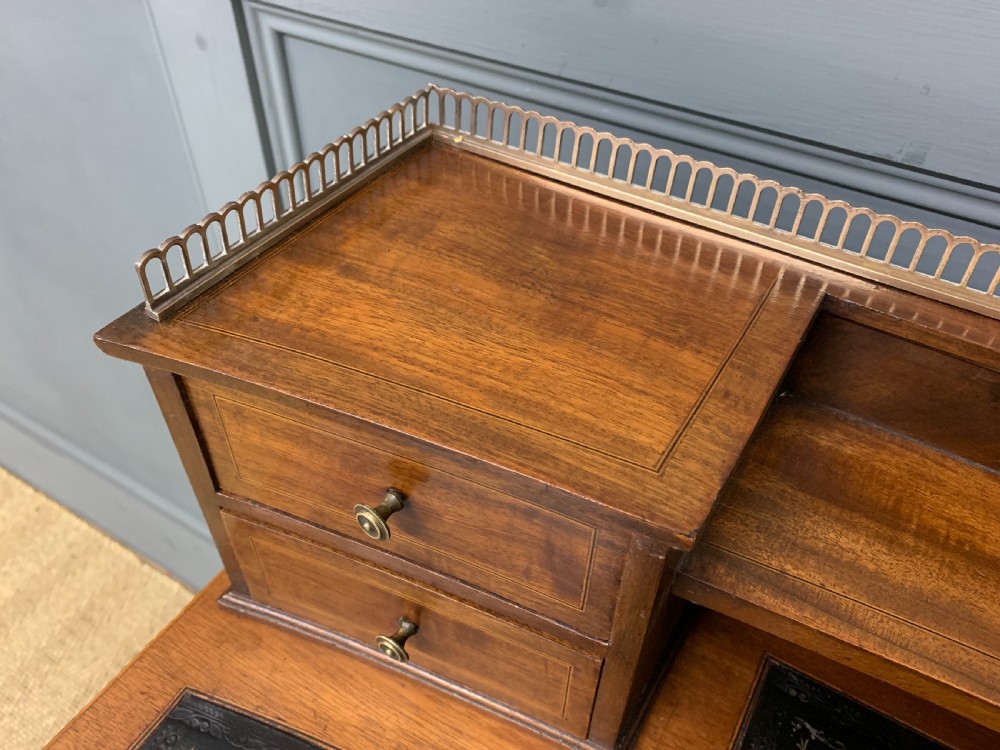 Edwardian Inlaid Mahogany Writing Desk View XII
