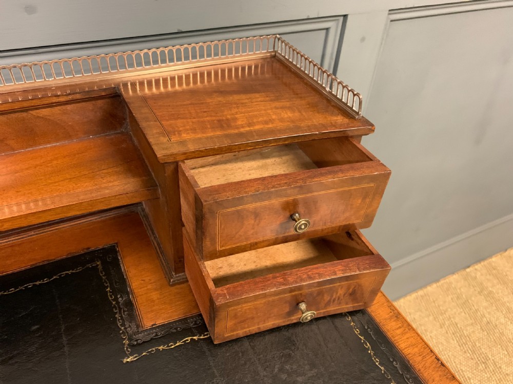 Edwardian Inlaid Mahogany Writing Desk View XIII