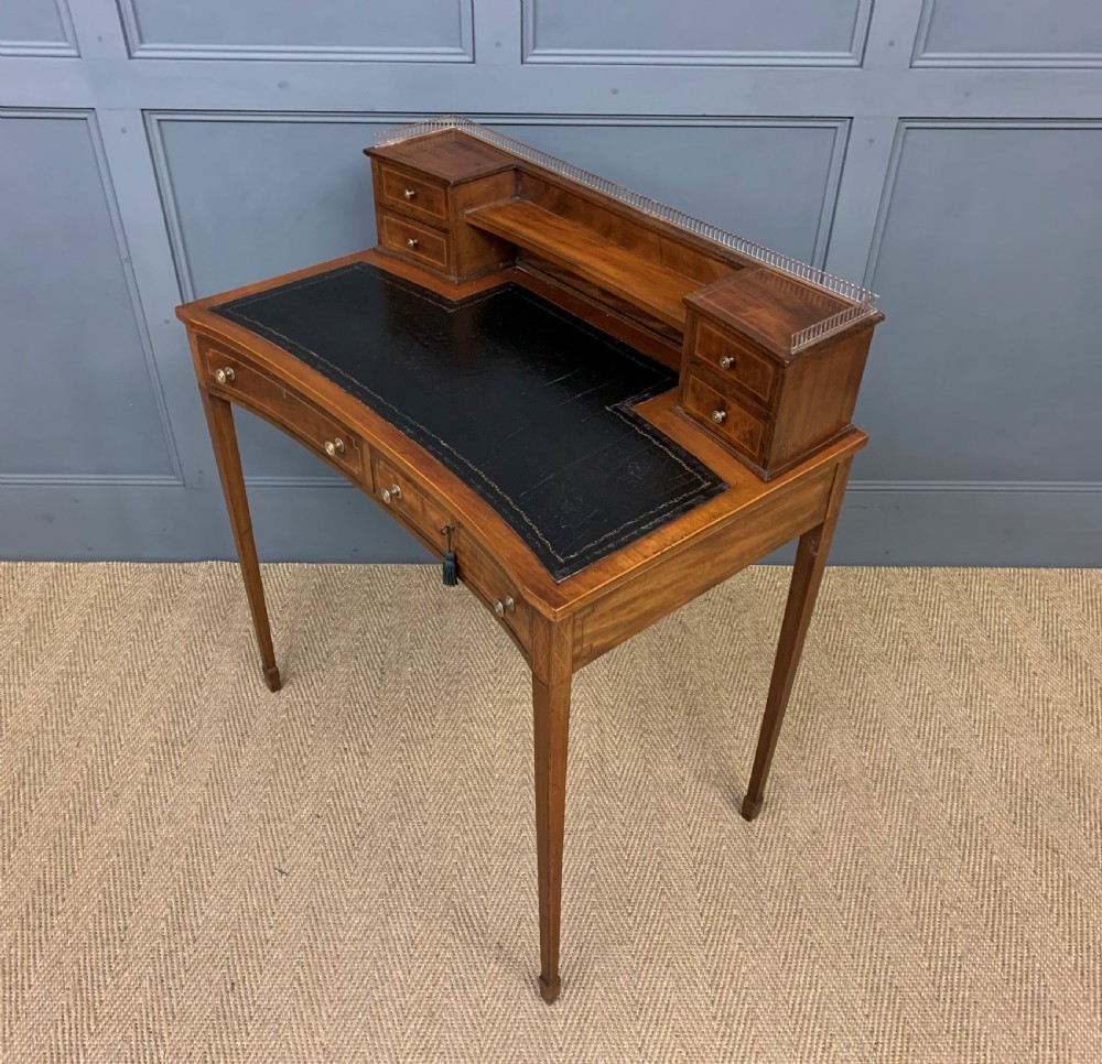 Edwardian Inlaid Mahogany Writing Desk View XVIII