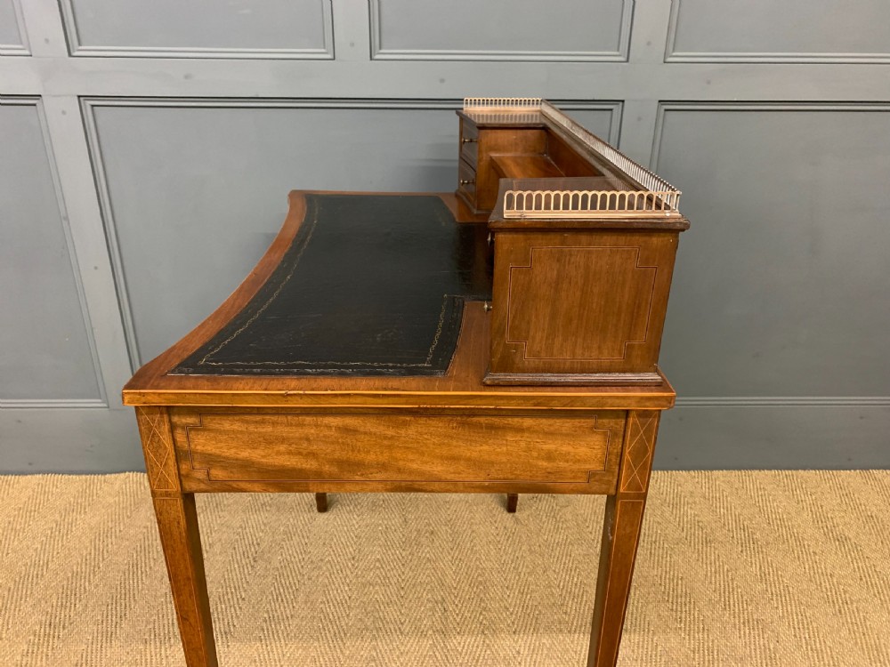 Edwardian Inlaid Mahogany Writing Desk View XIX