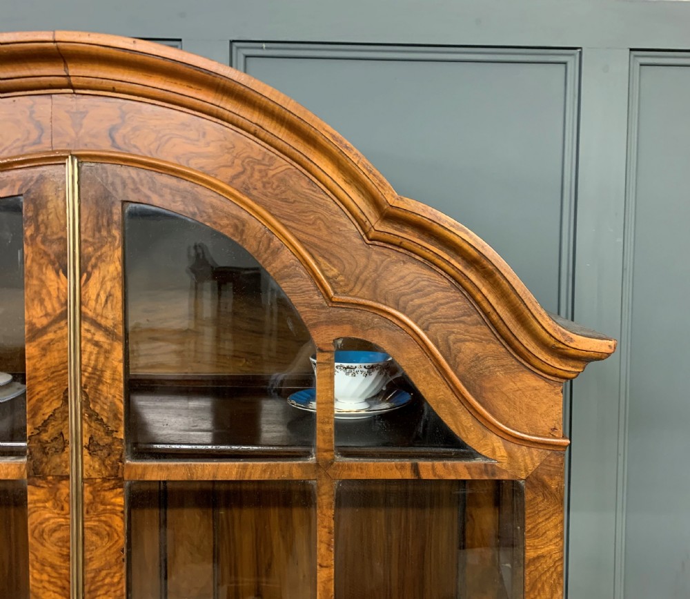 Burr Walnut Dome Topped Display Cabinet View XIV