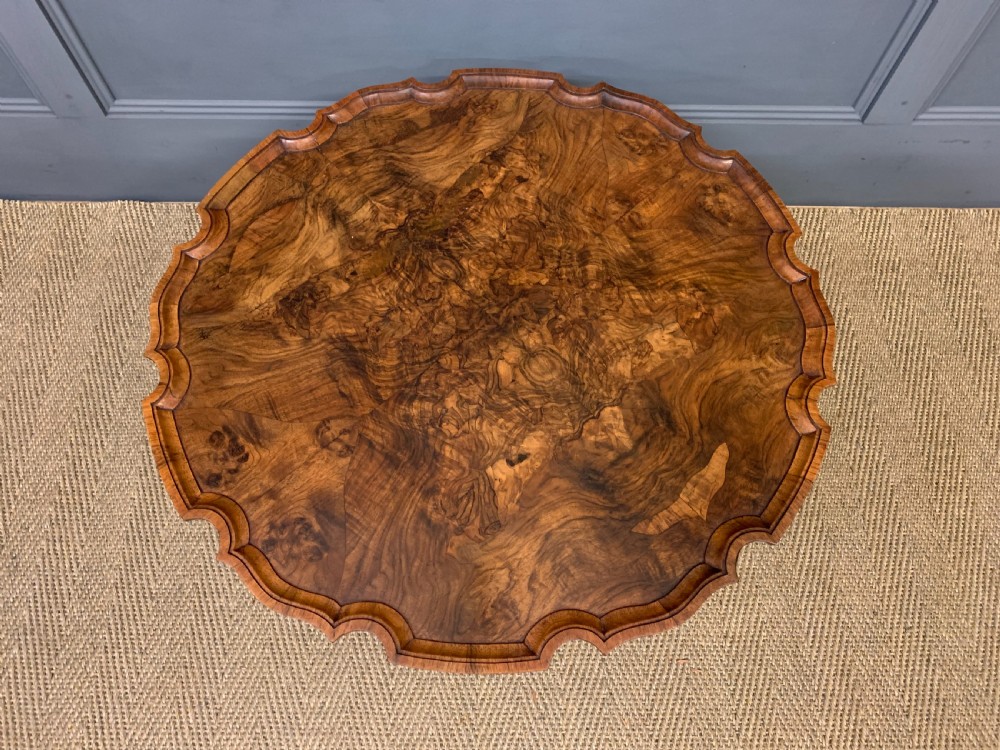 Round Burr Walnut Coffee Table View II