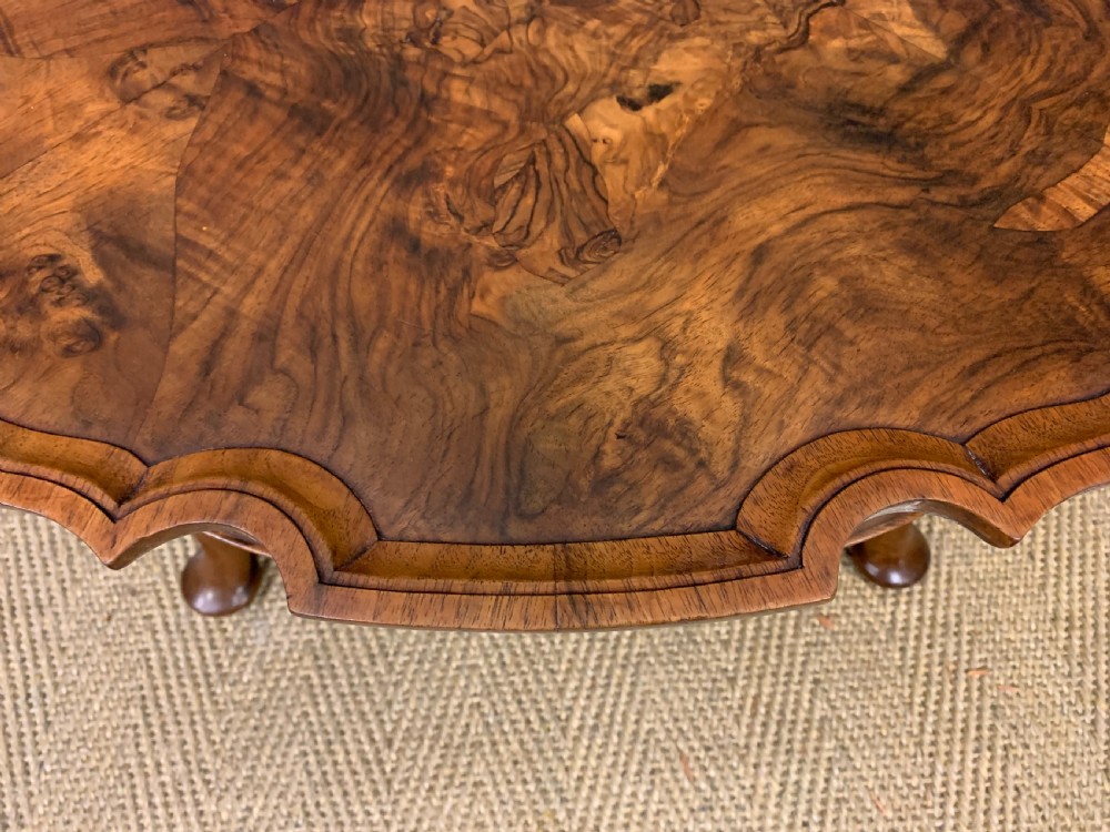 Round Burr Walnut Coffee Table View III