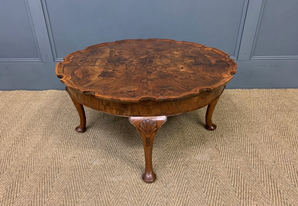 Round Burr Walnut Coffee Table View IV