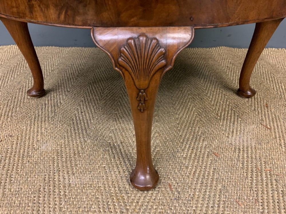 Round Burr Walnut Coffee Table View V