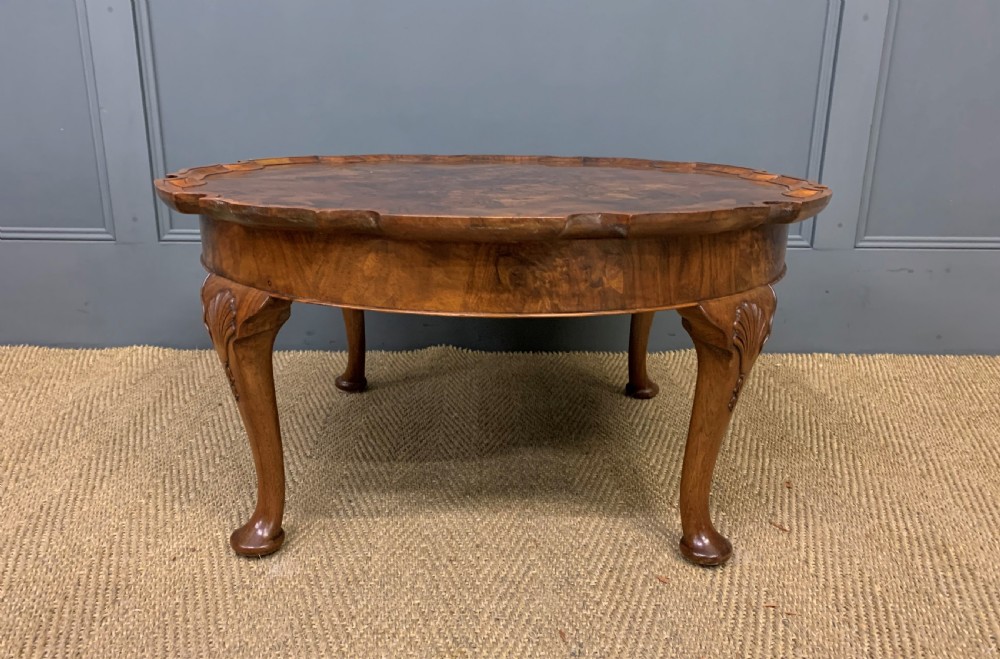 Round Burr Walnut Coffee Table View VI