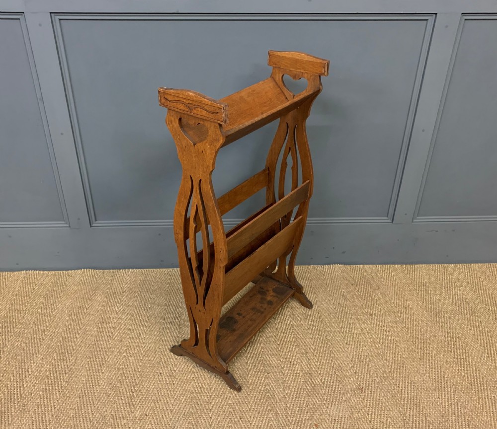 Arts and Crafts Oak Magazine Rack