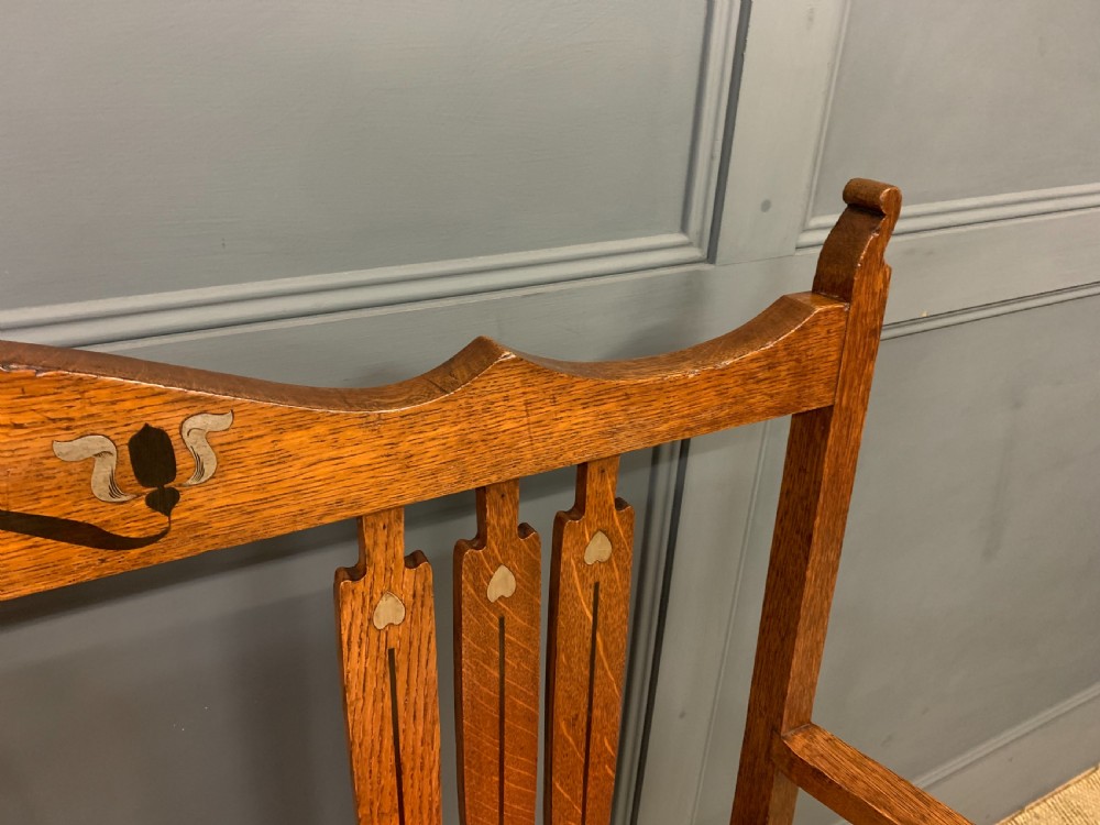 Arts and Crafts Inlaid Bench View VIII