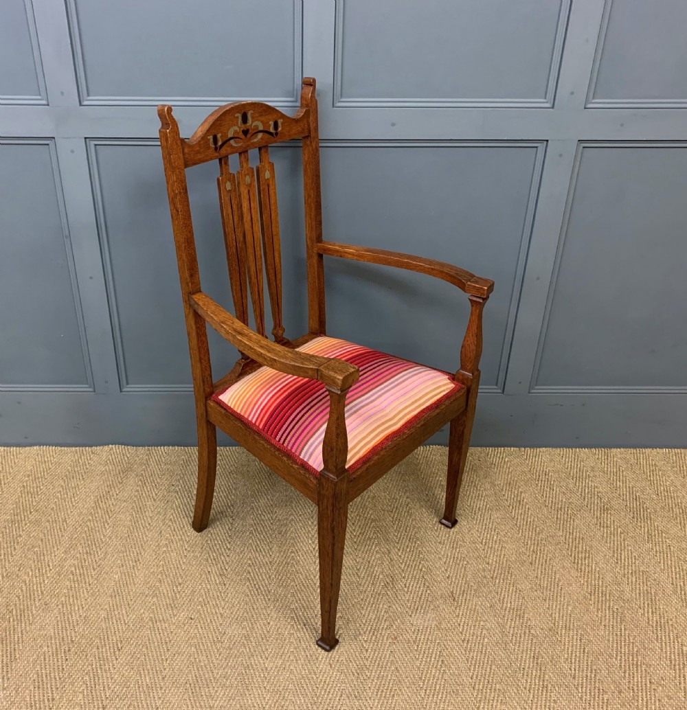Arts and Crafts Inlaid Armchair