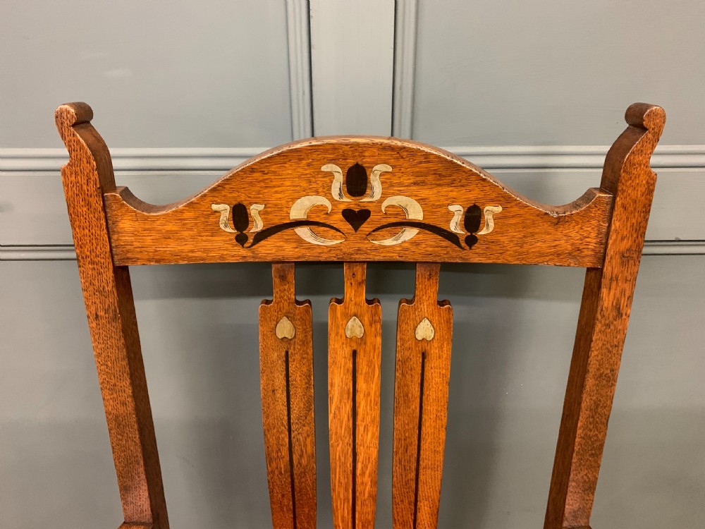 Arts and Crafts Inlaid Armchair View III