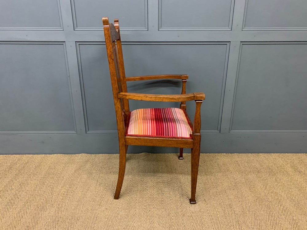 Arts and Crafts Inlaid Armchair View V