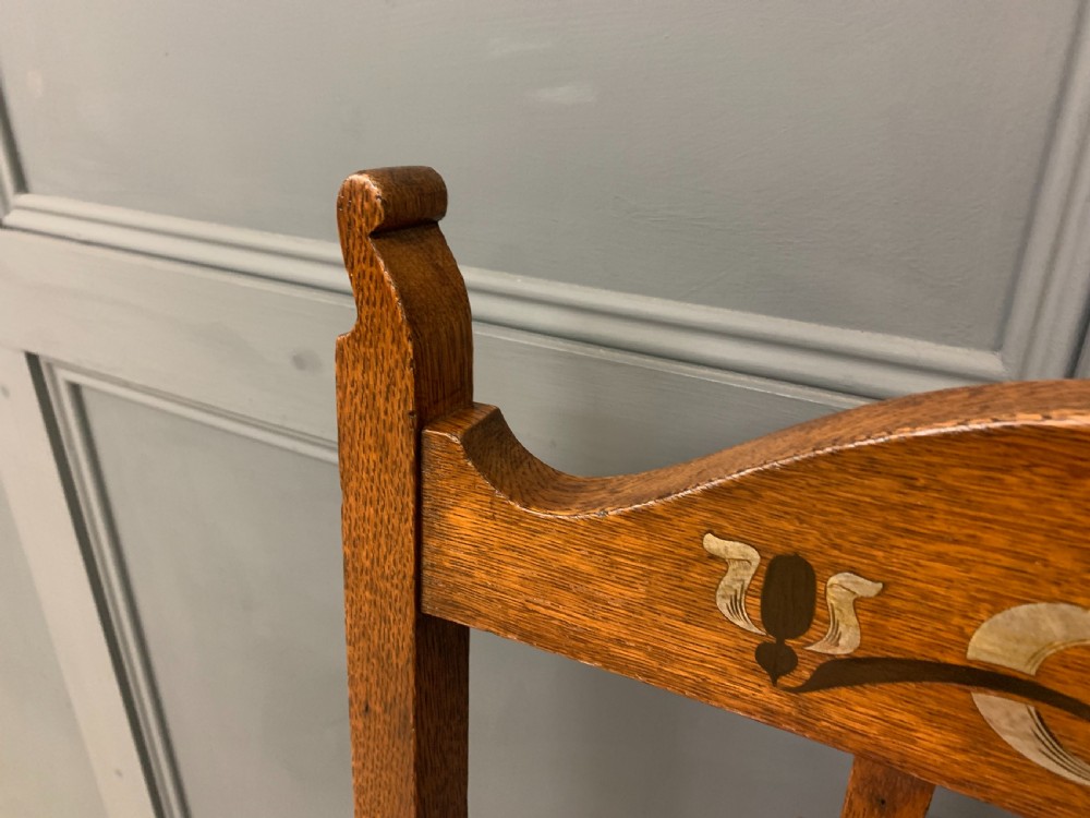 Arts and Crafts Inlaid Armchair View VI