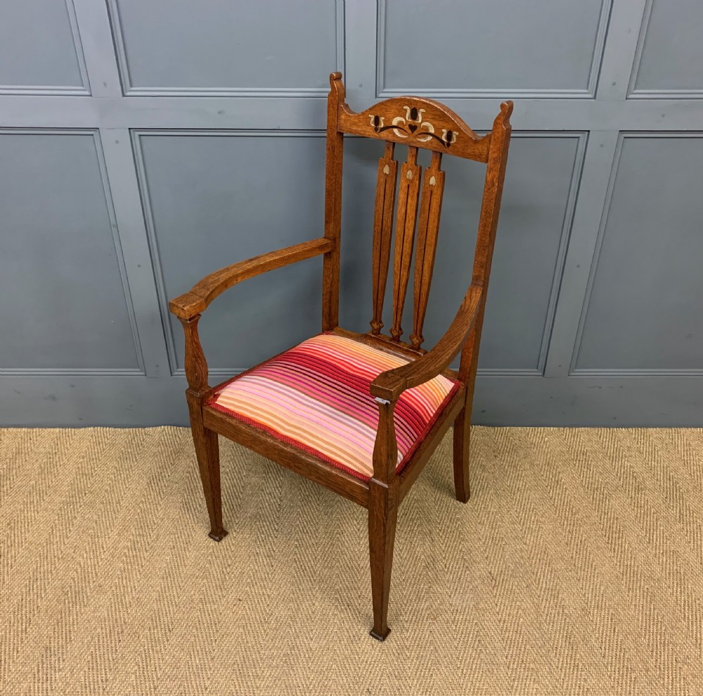 Arts and Crafts Inlaid Armchair View IX