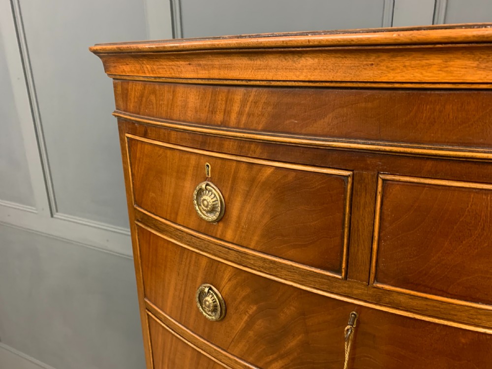 Flame Mahogany Bow Fronted Chest on Chest View VIII