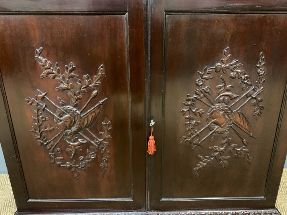 19th Century Carved Mahogany Bookcase View II