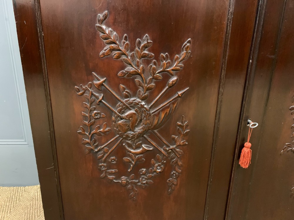 19th Century Carved Mahogany Bookcase View IX