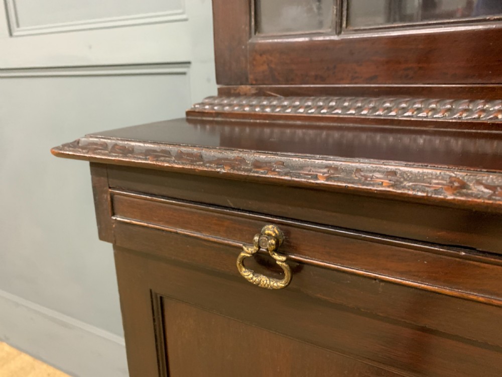 19th Century Carved Mahogany Bookcase View X