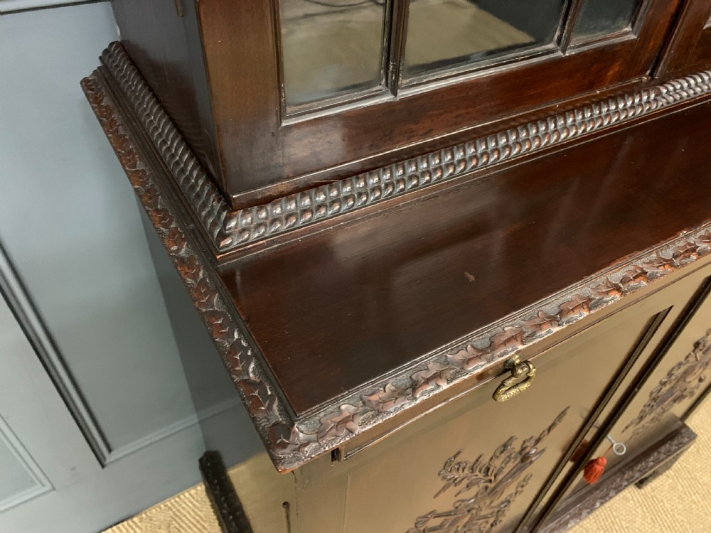 19th Century Carved Mahogany Bookcase View XI