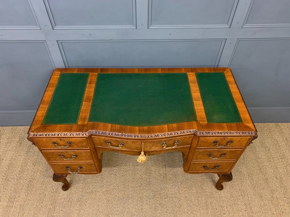 Burr Walnut Writing Desk View II
