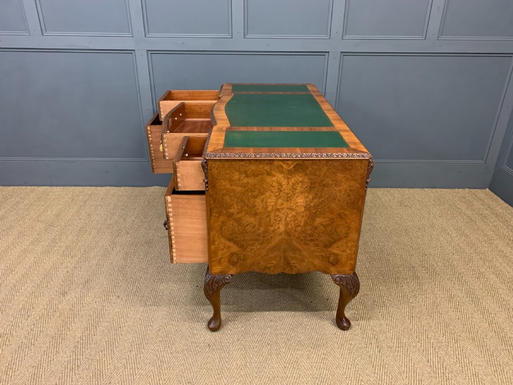 Burr Walnut Writing Desk View IV