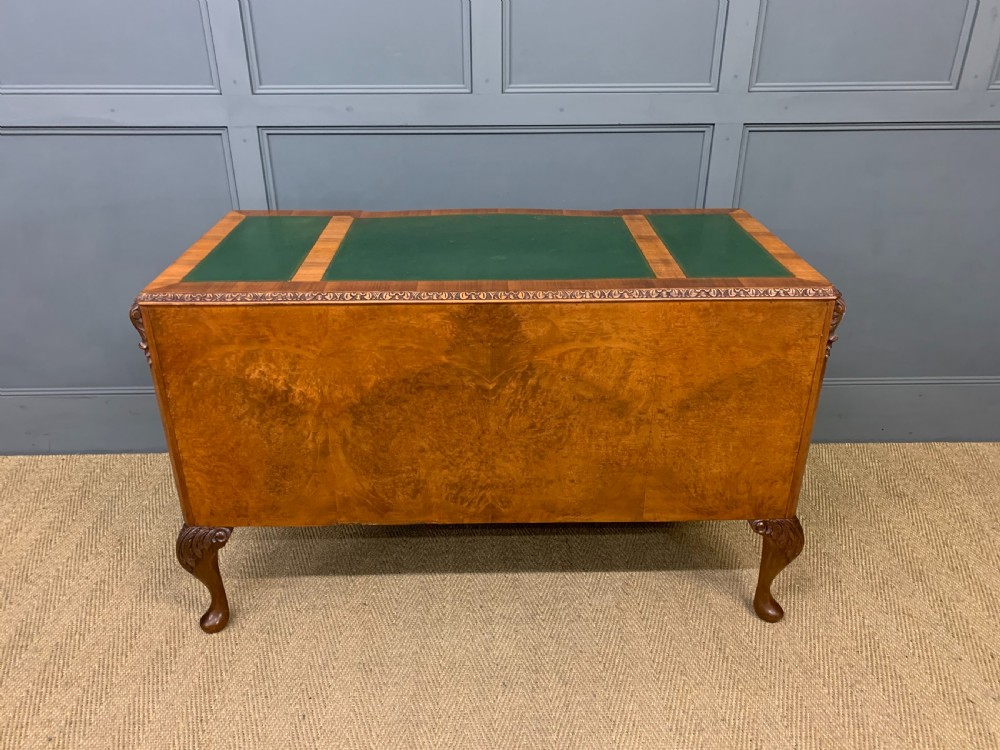 Burr Walnut Writing Desk View V