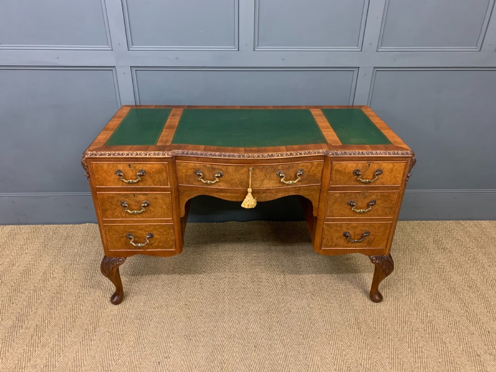 Burr Walnut Writing Desk View VI