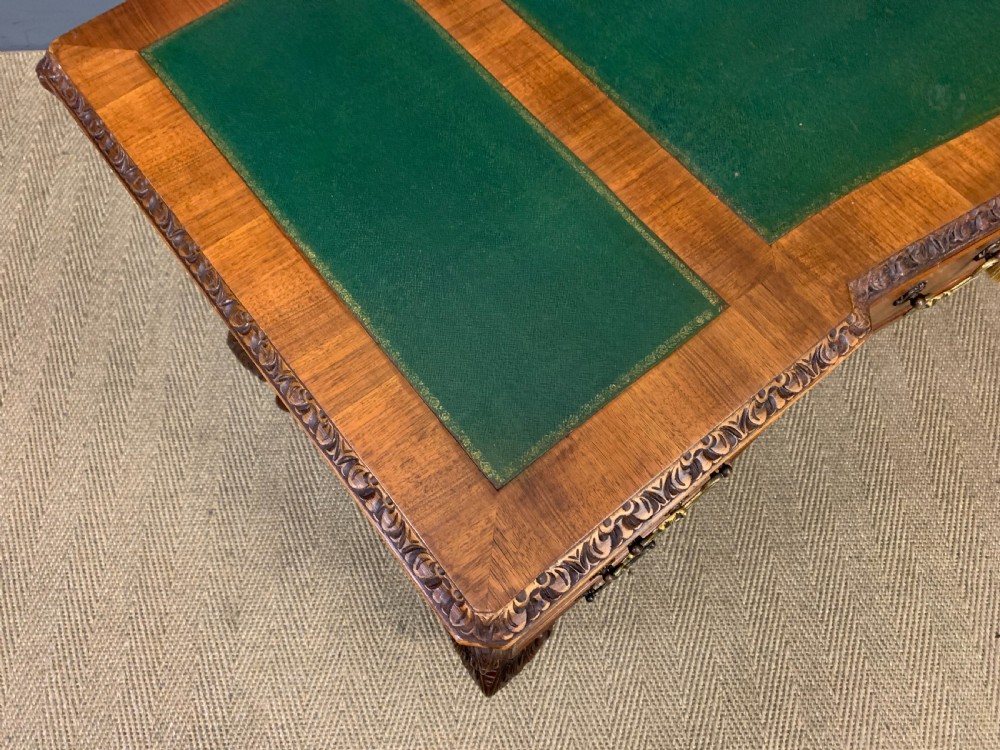 Burr Walnut Writing Desk View X
