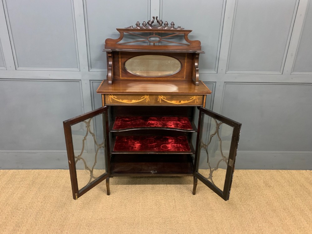 Inlaid Mahogany Display Cabinet View III