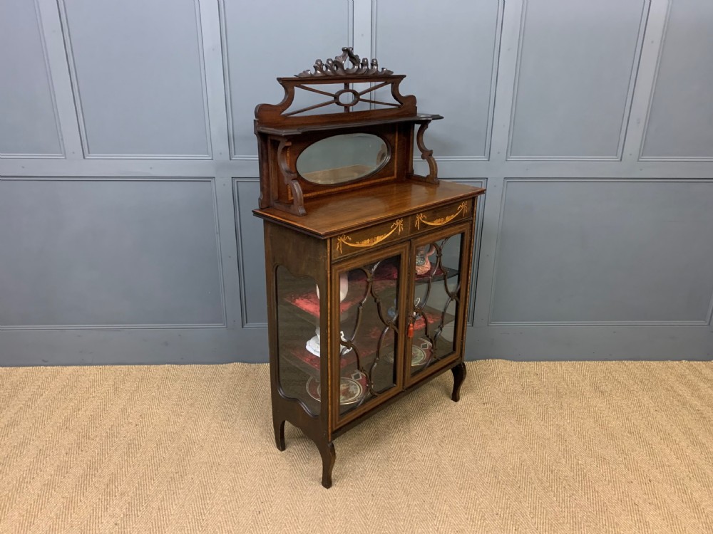 Inlaid Mahogany Display Cabinet View IV