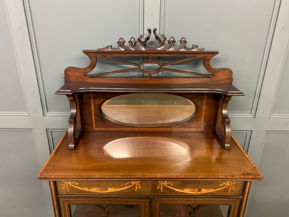 Inlaid Mahogany Display Cabinet View VII