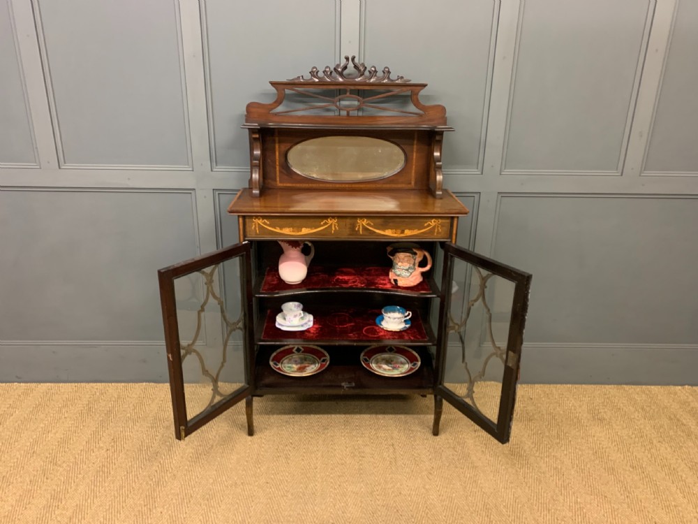 Inlaid Mahogany Display Cabinet View XI