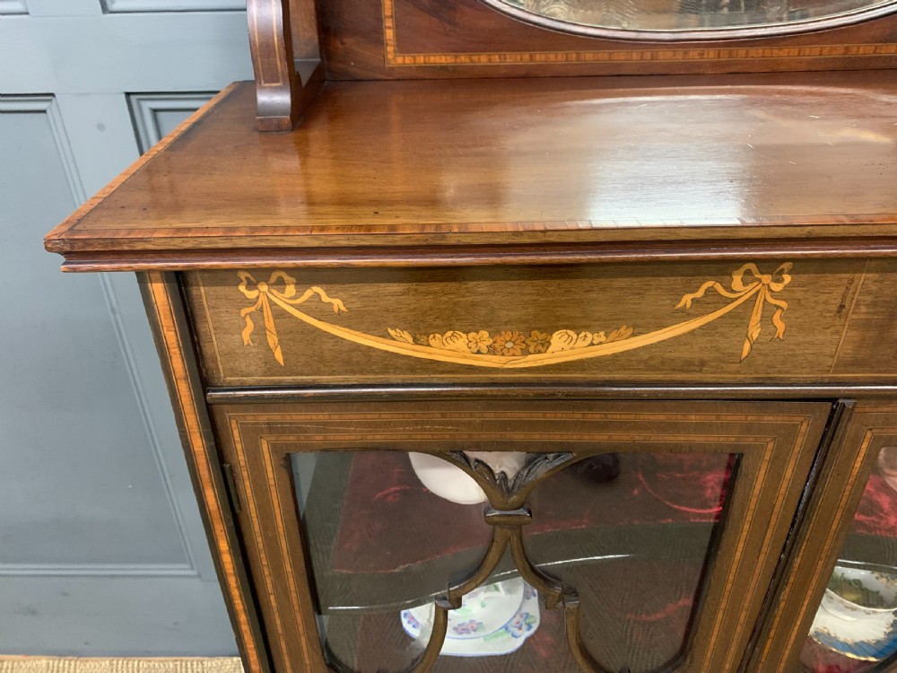 Inlaid Mahogany Display Cabinet View XII
