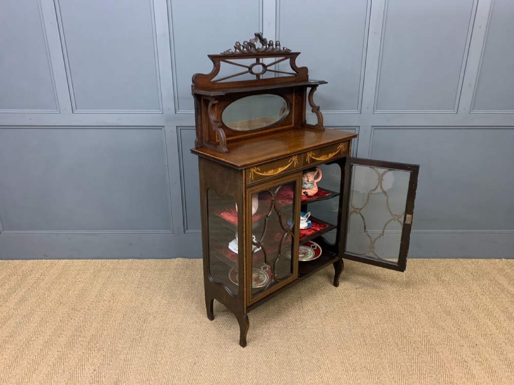 Inlaid Mahogany Display Cabinet View XIII