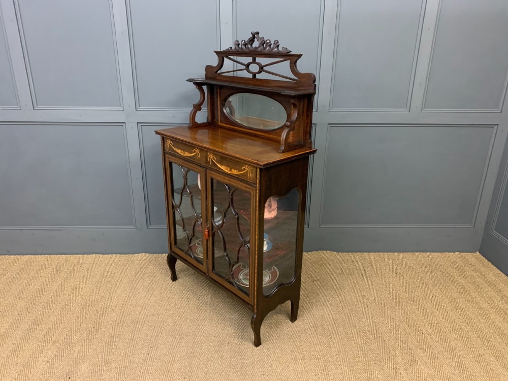 Inlaid Mahogany Display Cabinet View XIV