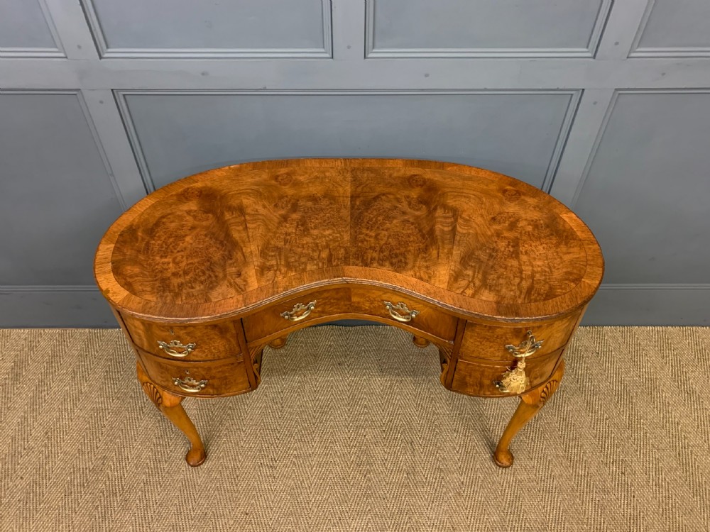 Burr Walnut Kidney Shaped Table View II