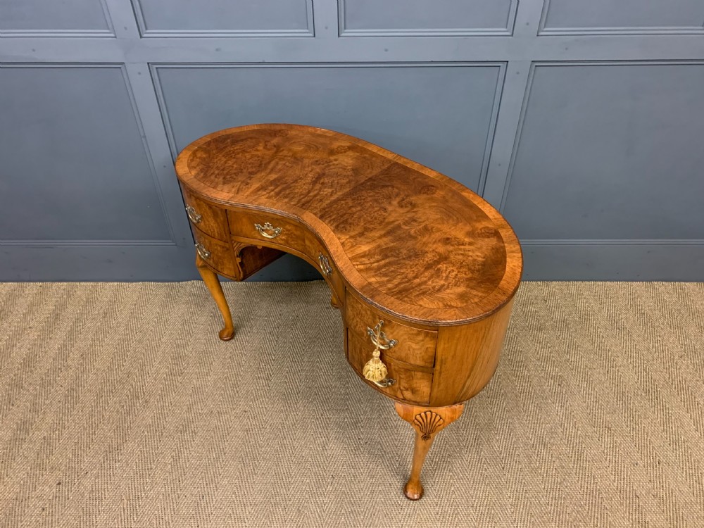 Burr Walnut Kidney Shaped Table View XIV