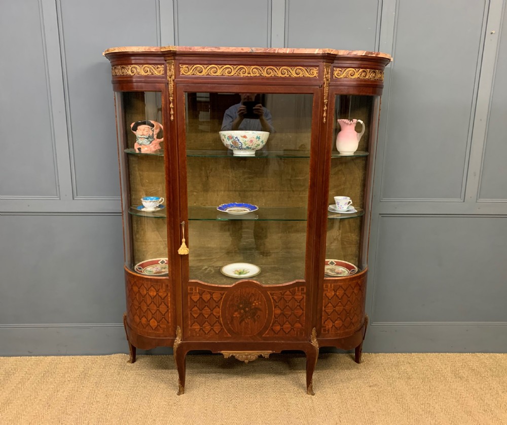 Large French Walnut Vitrine