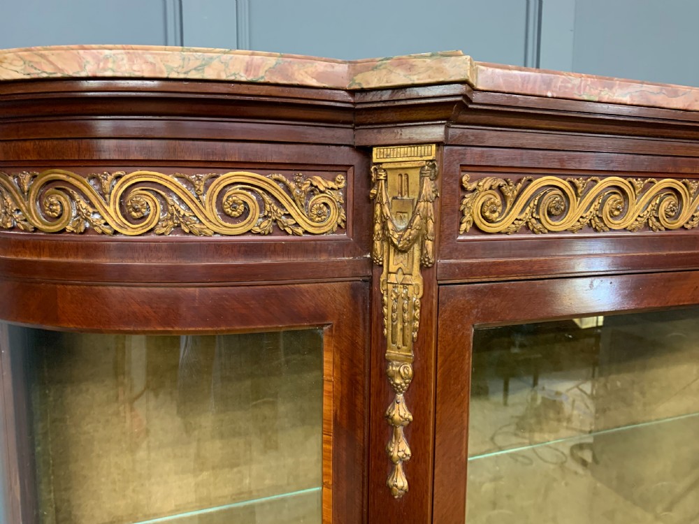 Large French Walnut Vitrine View II