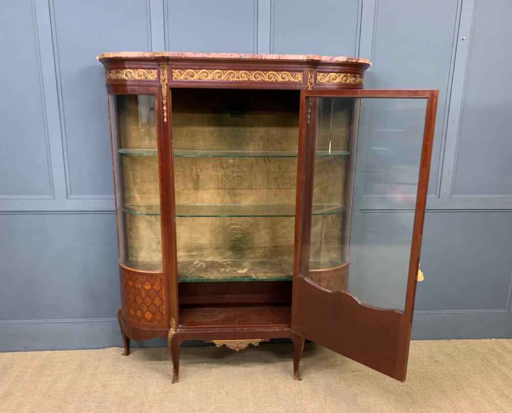 Large French Walnut Vitrine View V